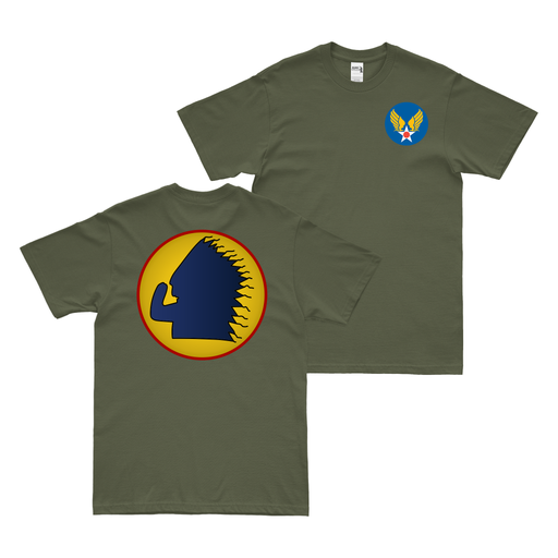 Double-Sided 430th Bombardment Squadron WW2 T-Shirt Tactically Acquired Military Green Small 