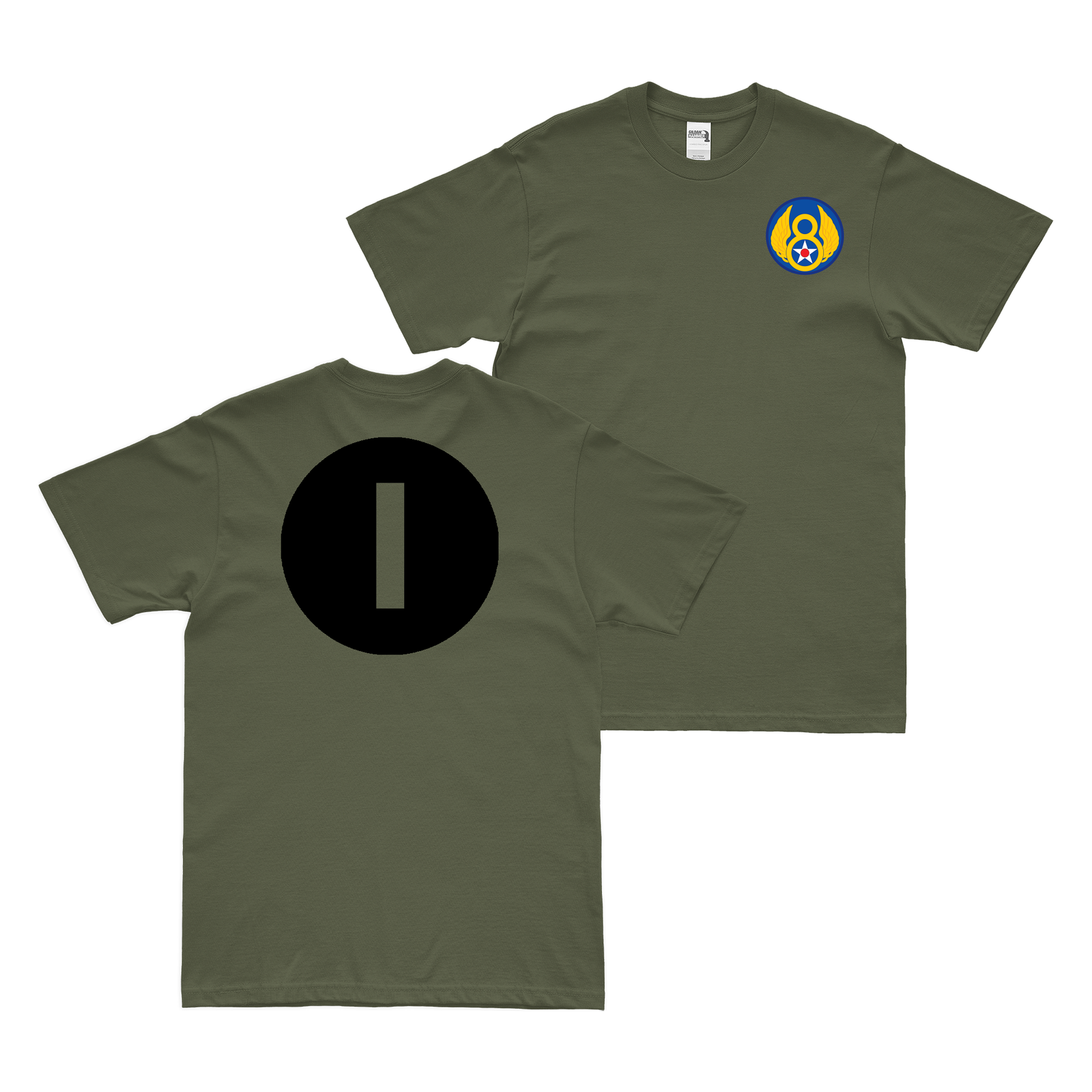 448th Bombardment Group Circle-I Tail Code WW2 T-Shirt Tactically Acquired Military Green Small 