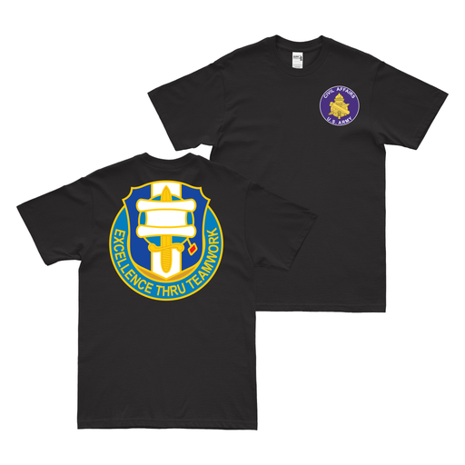 Double-Sided 448th Civil Affairs Battalion T-Shirt Tactically Acquired Black Small 