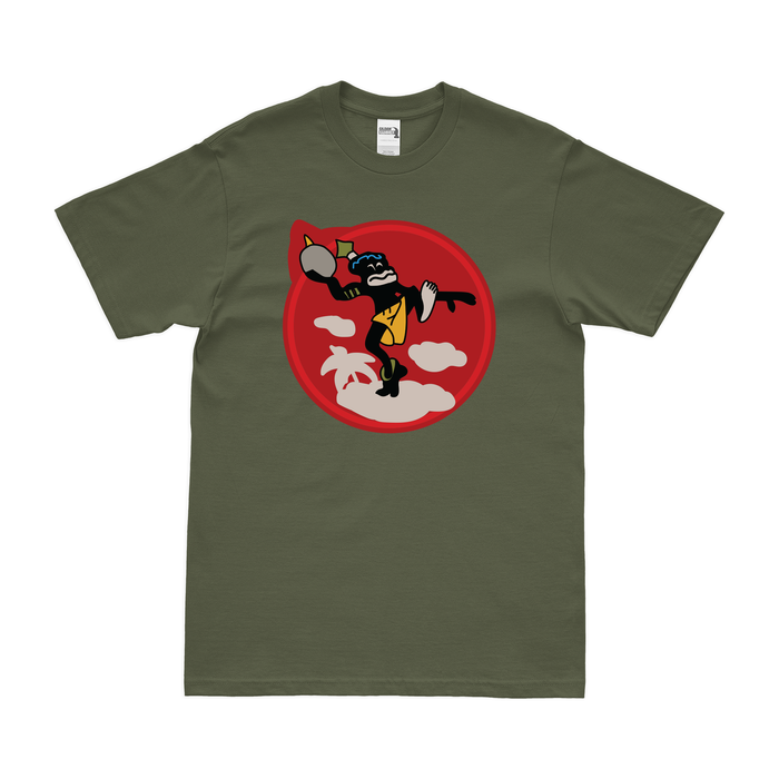 449th Bombardment Squadron USAAF WW2 T-Shirt Tactically Acquired Military Green Clean Small