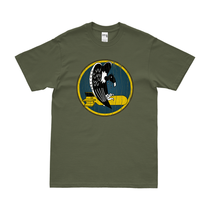 455th Bombardment Group USAAF WW2 T-Shirt Tactically Acquired Military Green Distressed Small