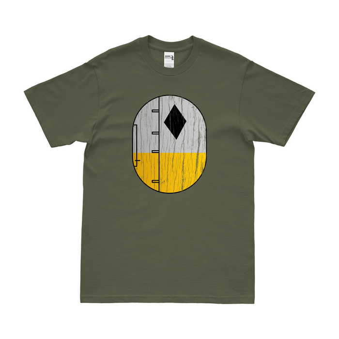 455th Bomb Group B-24 Tail Code Marking T-Shirt Tactically Acquired Military Green Distressed Small