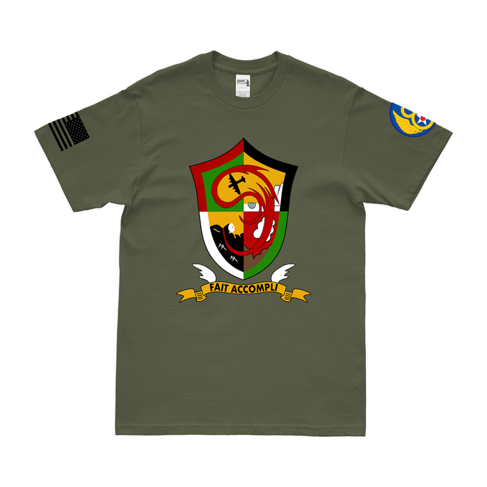 457th Bombardment Group Logo T-Shirt Tactically Acquired Military Green Small 