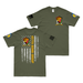 Double-Sided 457th Bomb Group WW2 American Flag T-Shirt Tactically Acquired Military Green Small 