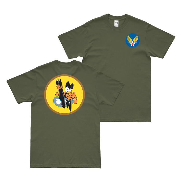 Double-Sided 462nd Bombardment Squadron WW2 T-Shirt Tactically Acquired Military Green Small 