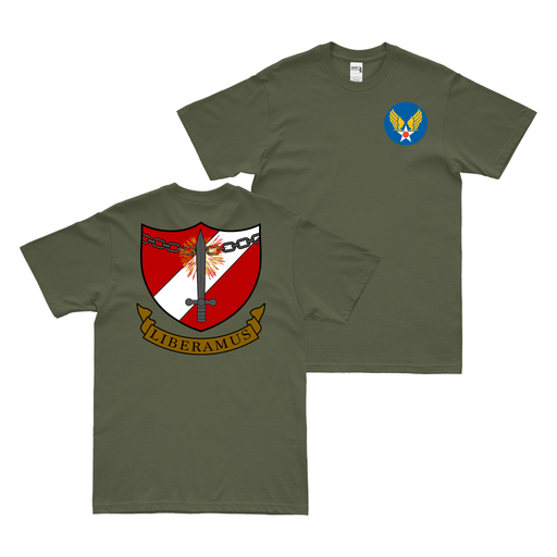 Double-Sided 467th Bomb Group WW2 T-Shirt Tactically Acquired Military Green Small 