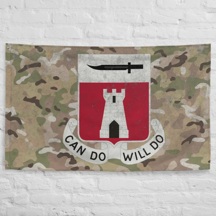 467th Engineer Battalion Indoor Wall Flag Tactically Acquired   