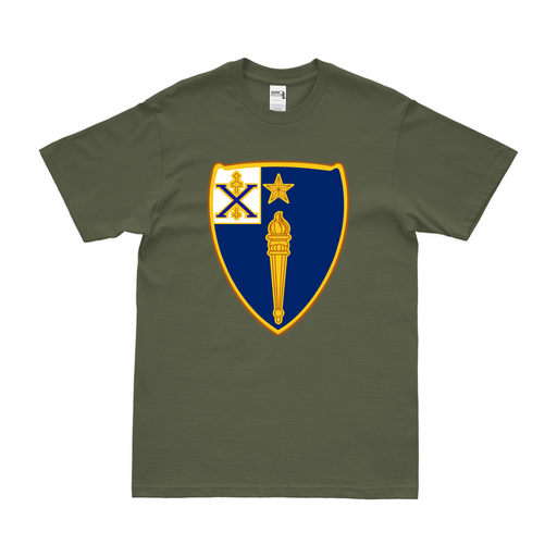 U.S. Army 46th Infantry Regiment Unit Logo Emblem T-Shirt Tactically Acquired Military Green Clean Small