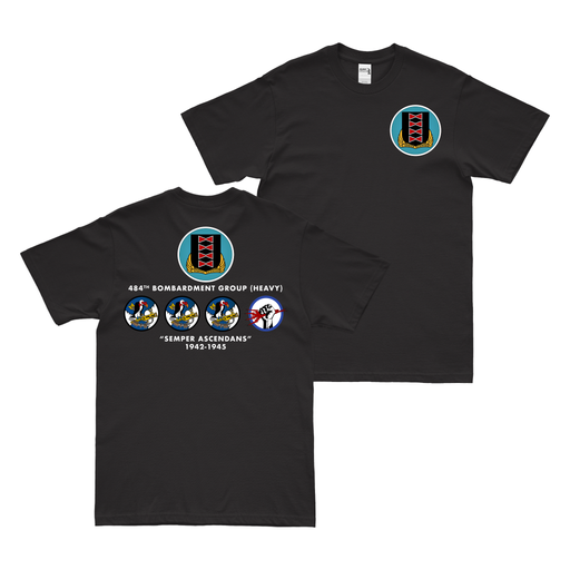 Double-Sided 484th Bomb Group Squadron Legacy T-Shirt Tactically Acquired Black Small 