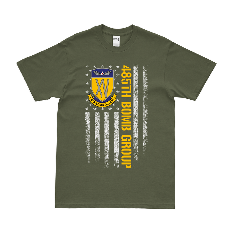 485th Bombardment Group (H) WW2 American Flag T-Shirt