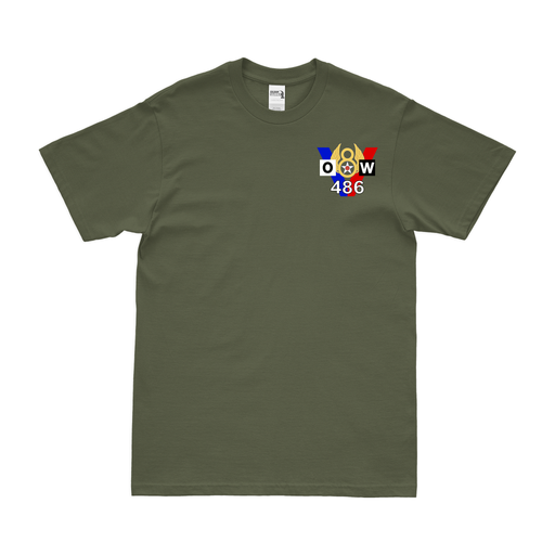 486th Bomb Group WW2 Left Chest Emblem T-Shirt Tactically Acquired Military Green Small 