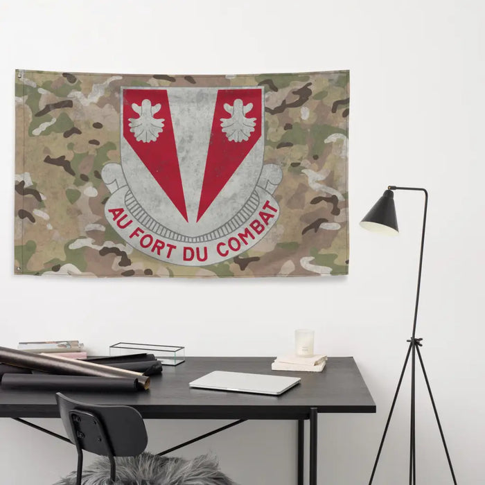 489th Engineer Battalion Indoor Wall Flag Tactically Acquired   