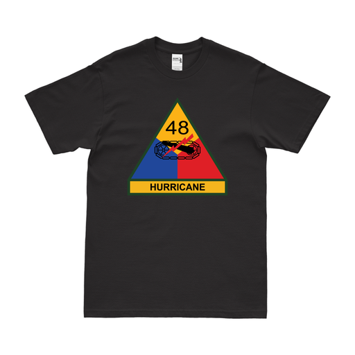 U.S. Army 48th Armored Division SSI Emblem T-Shirt Tactically Acquired Black Small 