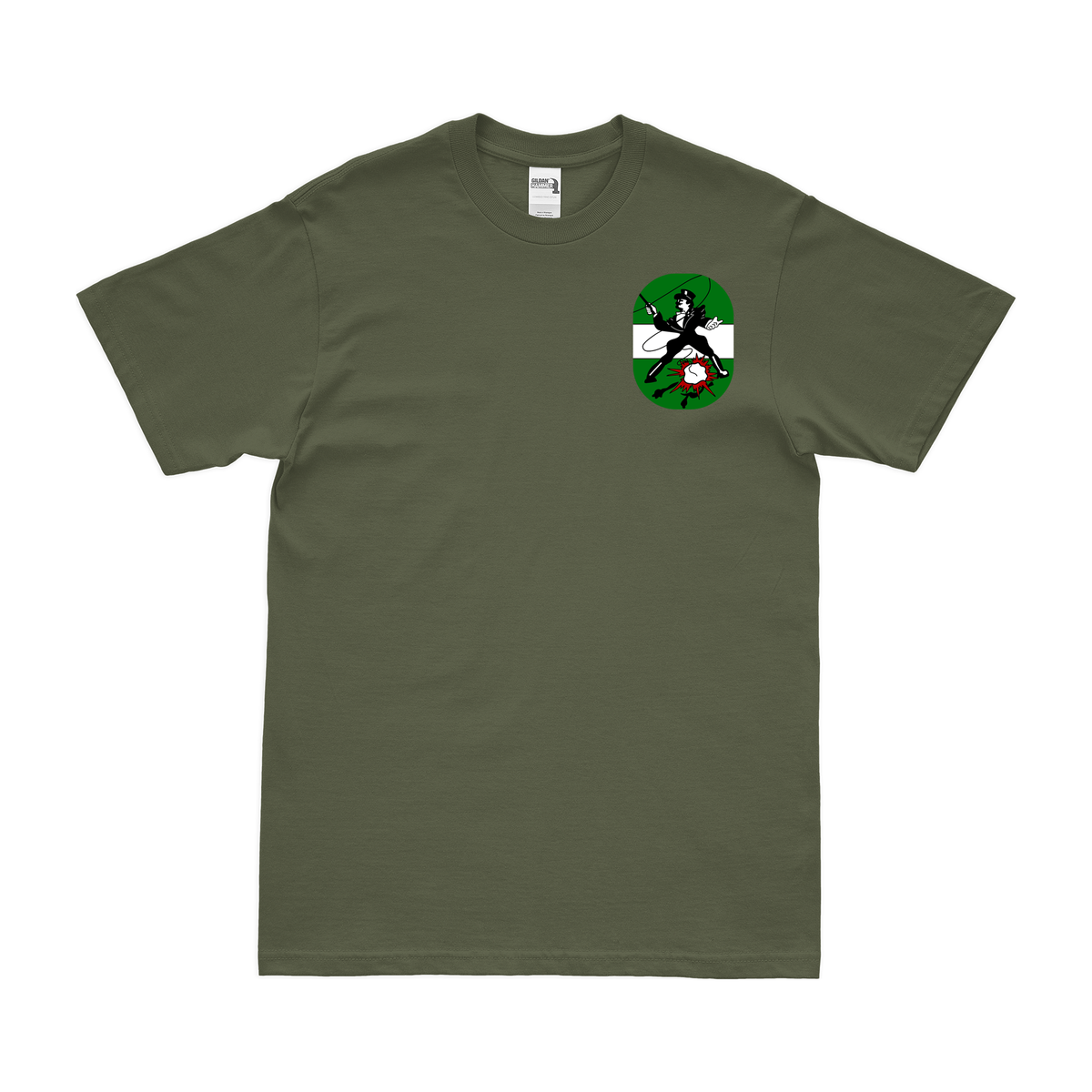491st Bomb Group Left Chest Emblem T-Shirt Tactically Acquired Military Green Small 