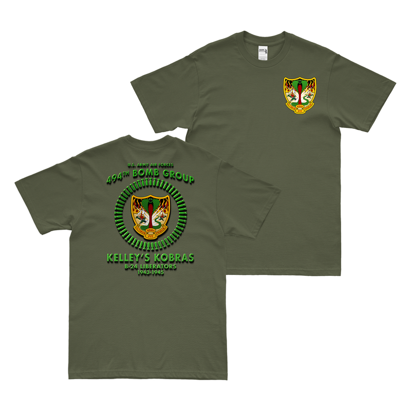 Double-Sided 494th Bomb Group WW2 Legacy T-Shirt