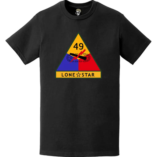 49th Armored Division (49th AD) "Lone Star" SSI Logo Emblem T-Shirt Tactically Acquired   