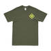 U.S. Army 4th Infantry Division Left Chest CSIB Emblem T-Shirt Tactically Acquired Military Green Small 