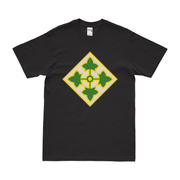 U.S. Army 4th Infantry Division CSIB Emblem T-Shirt Tactically Acquired Black Small 