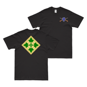 Double-Sided 4th Infantry Division SSI T-Shirt Tactically Acquired Small Black 