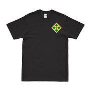 U.S. Army 4th Infantry Division Left Chest SSI Emblem T-Shirt Tactically Acquired Black Small 