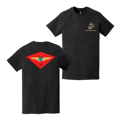 Double-Sided 4th Marine Aircraft Wing (4th MAW) T-Shirt Tactically Acquired   