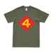4th Marine Division Logo Emblem USMC T-Shirt Tactically Acquired Small Military Green 