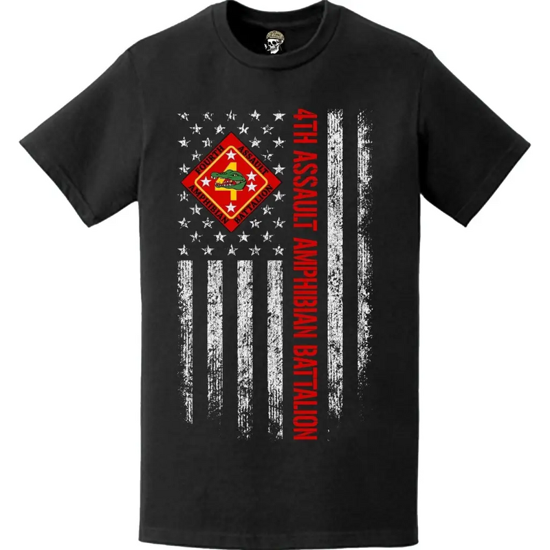4th AABn American Flag T-Shirt