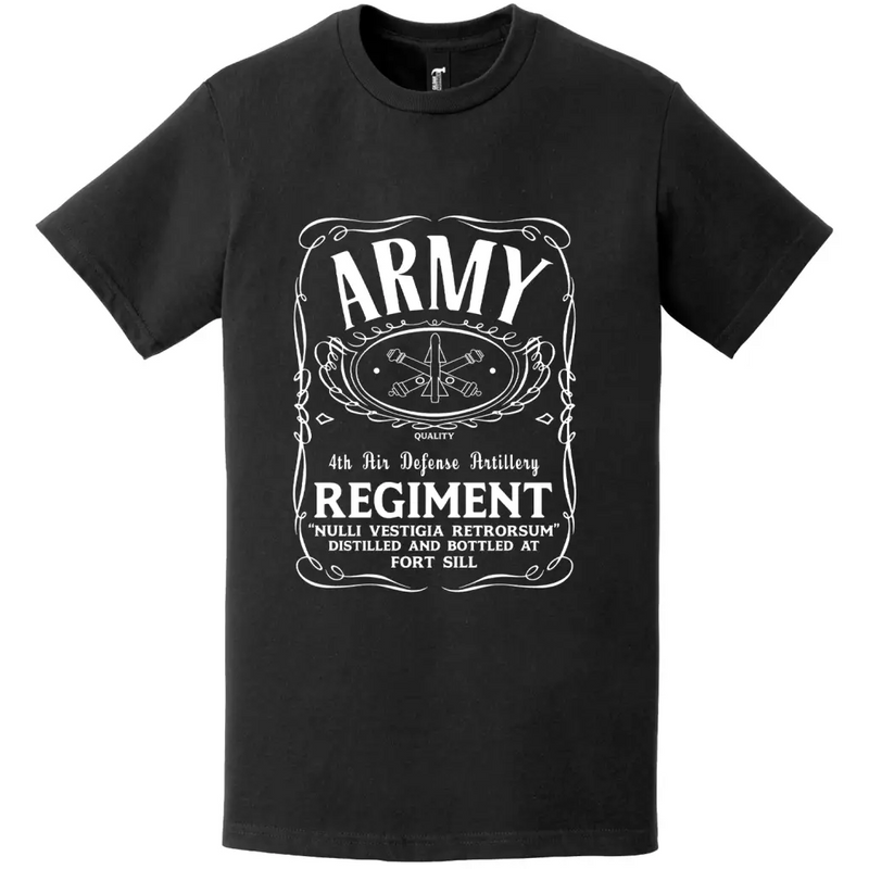 4th Air Defense Artillery Regiment Whiskey Label T-Shirt