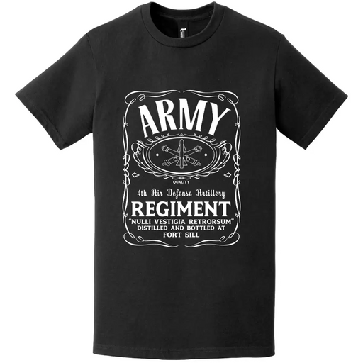 4th Air Defense Artillery Regiment Whiskey Label T-Shirt Tactically Acquired   