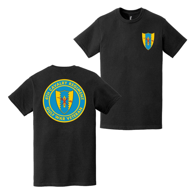 Double-Sided 4th Cavalry Regiment Gulf War Veteran T-Shirt
