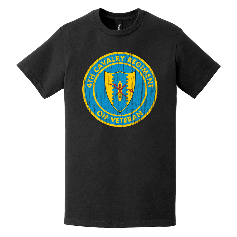 Distressed 4th Cavalry Regiment OIF Veteran T-Shirt