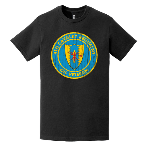 Distressed 4th Cavalry Regiment OIF Veteran T-Shirt Tactically Acquired   