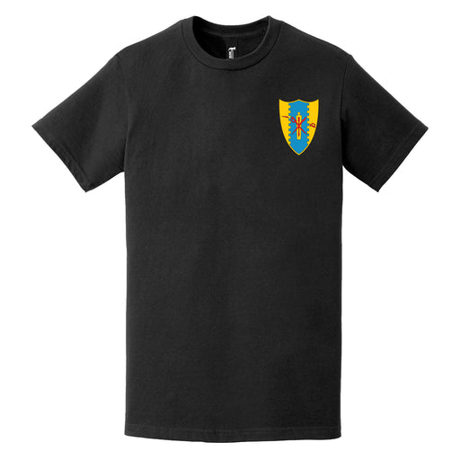 4th Cavalry Regiment Left Chest Crest Logo T-Shirt Tactically Acquired   
