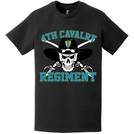 4th Cavalry Regiment Saber Skull Crest T-Shirt Tactically Acquired   