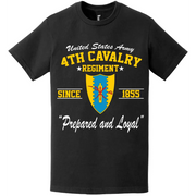 4th Cavalry Regiment Since 1855 Unit Legacy Crest T-Shirt Tactically Acquired   