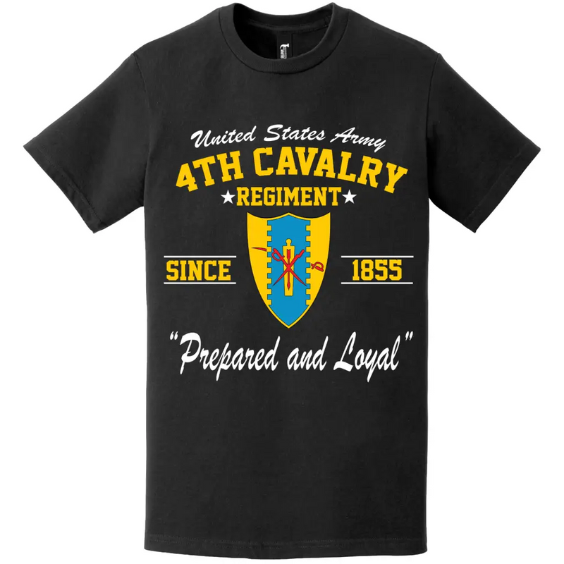 4th Cavalry Regiment Since 1855 Unit Legacy Crest T-Shirt