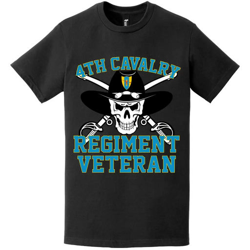 4th Cavalry Regiment Veteran Saber Skull T-Shirt Tactically Acquired   