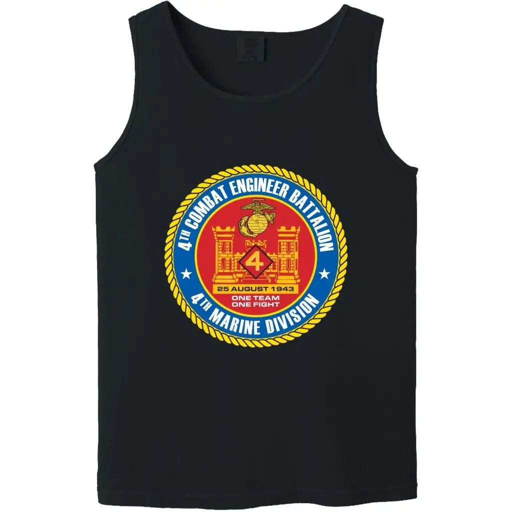 4th Combat Engineer Battalion (4th CEB) Logo Tank Top