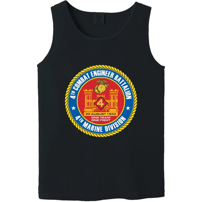 4th Combat Engineer Battalion (4th CEB) Logo Tank Top Tactically Acquired   