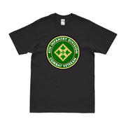4th Infantry Division Combat Veteran T-Shirt Tactically Acquired Black Small 