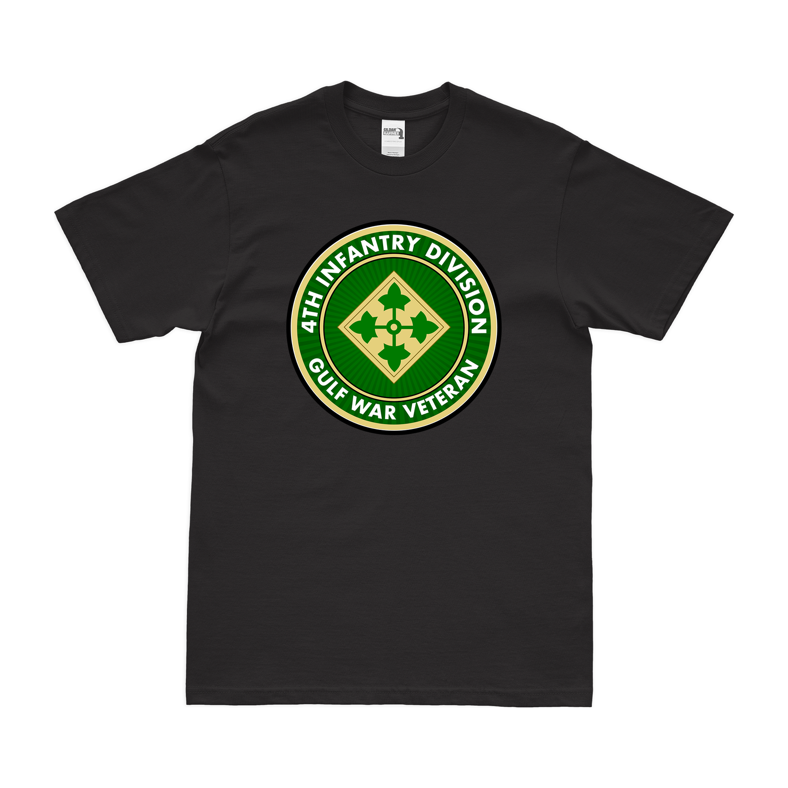 4th Infantry Division Gulf War Veteran T-Shirt Tactically Acquired Black Small 