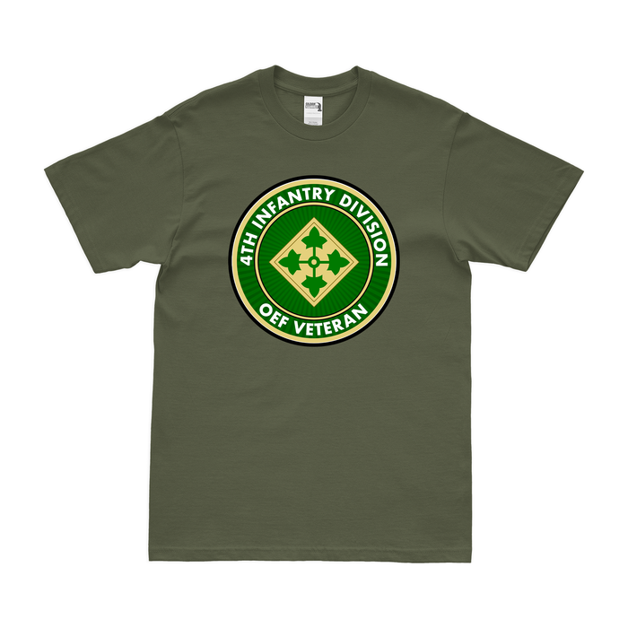4th Infantry Division OEF Veteran T-Shirt Tactically Acquired Military Green Small 