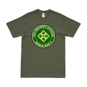 4th Infantry Division WW2 Legacy T-Shirt Tactically Acquired Military Green Small 