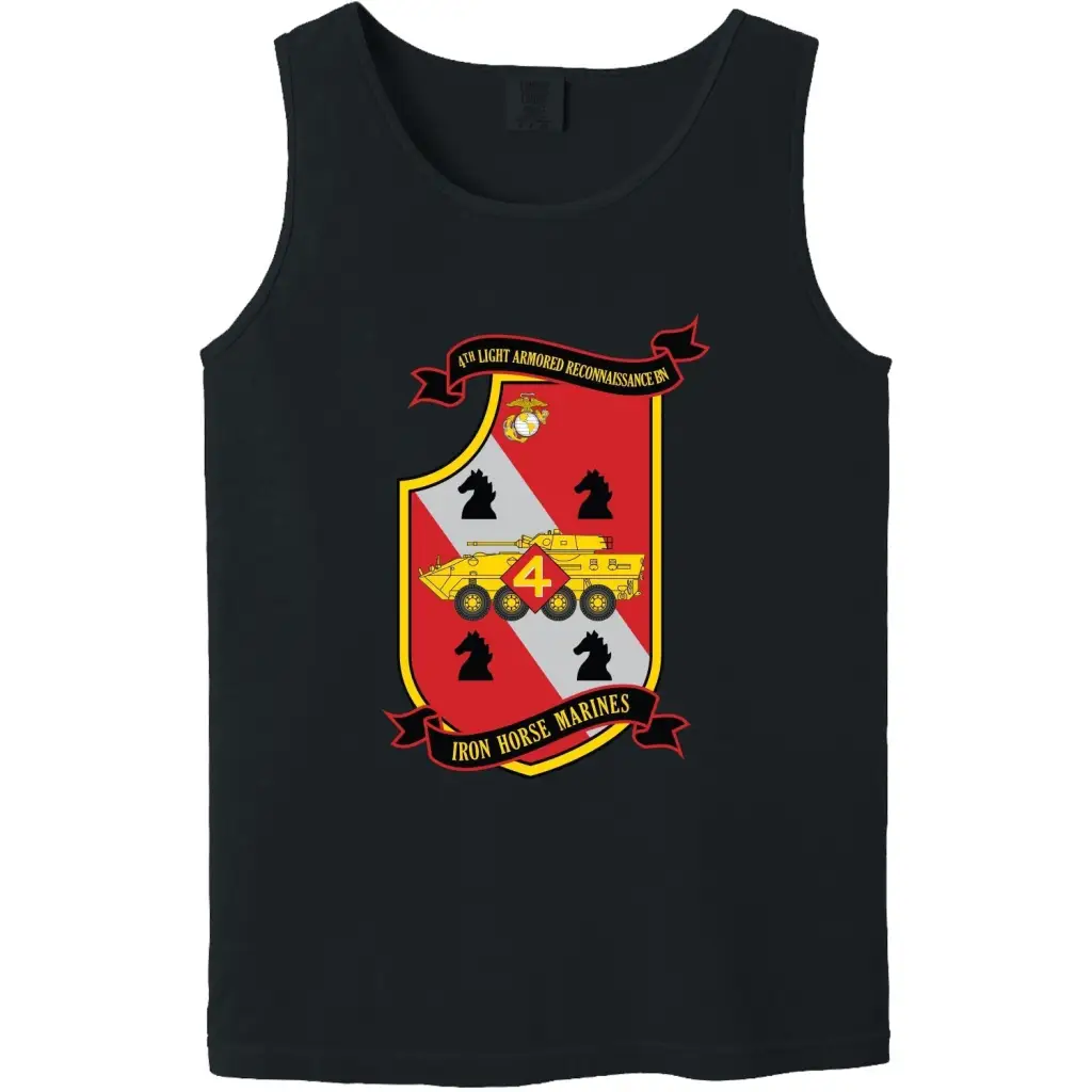 4th LAR Bn Logo Emblem Tank Top Tactically Acquired   