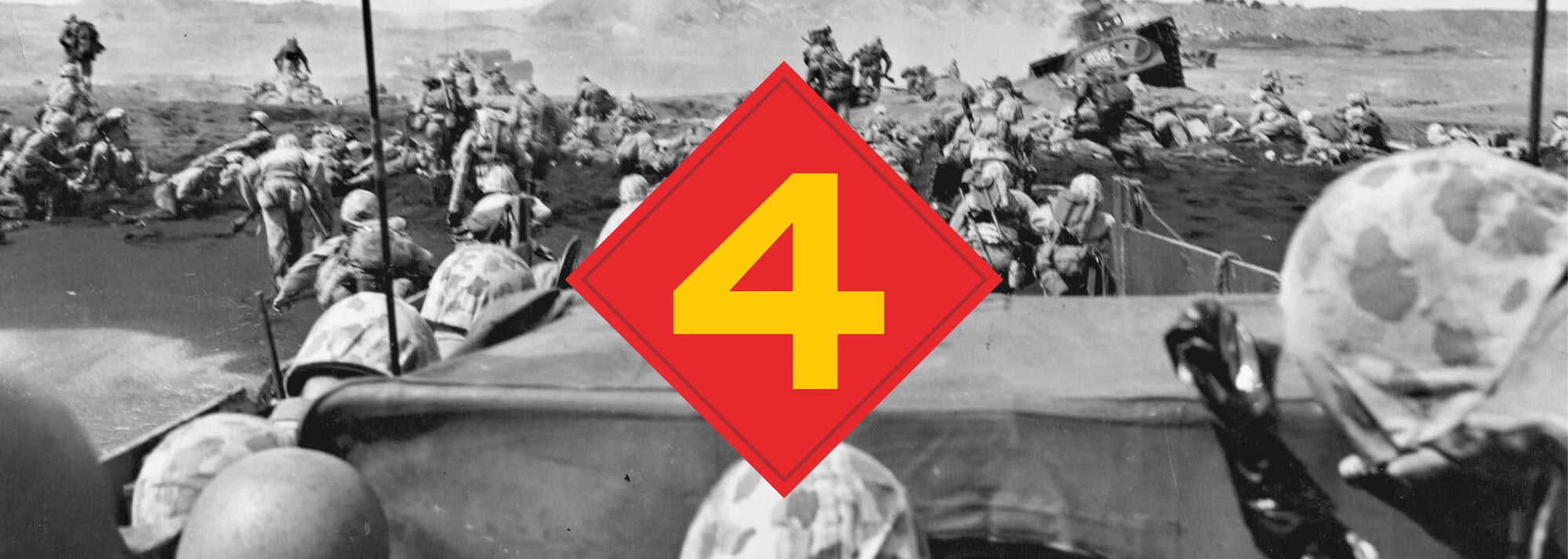 4th Marine Division Landing on the Island of Iwo Jima during WW2 1945