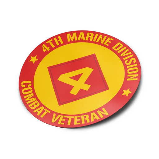 4th Marine Division Combat Veteran Vinyl Sticker Decal Tactically Acquired   