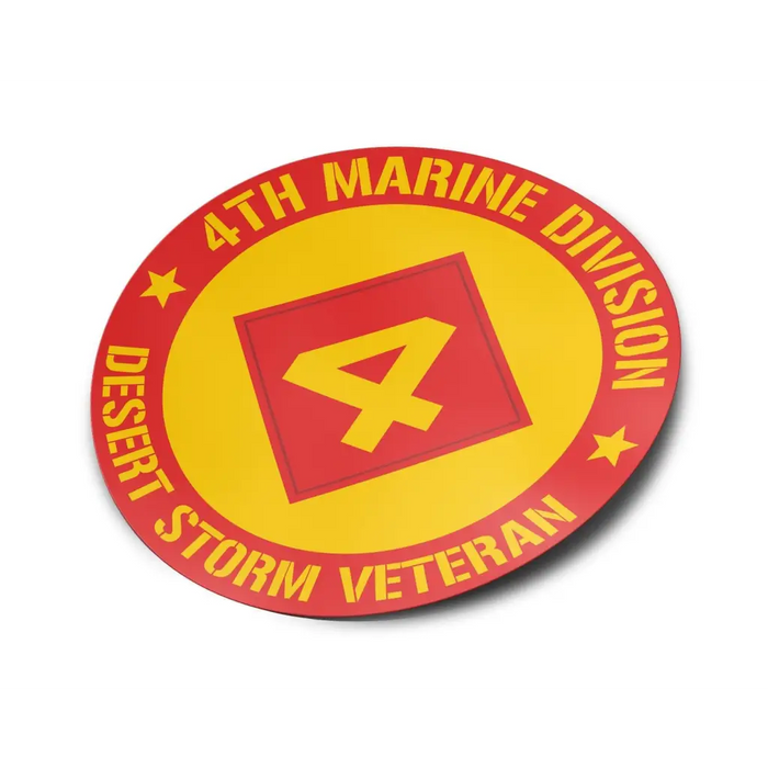 4th Marine Division Desert Storm Veteran Vinyl Sticker Decal Tactically Acquired   