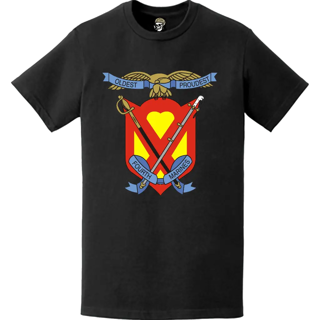 4th Marine Regiment Logo Emblem T-Shirt Tactically Acquired   