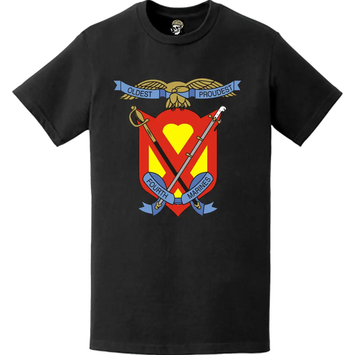 4th Marine Regiment Logo Emblem T-Shirt Tactically Acquired   