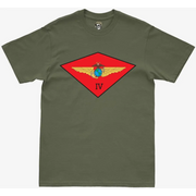 4th MAW Logo Military Green T-Shirt Tactically Acquired   
